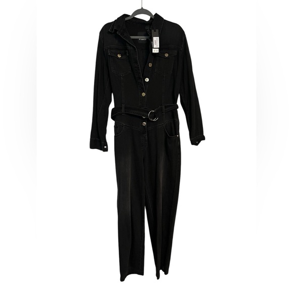 Pinko Black Denim Jumpsuit PAX 1  NWT SZ US 10 EU 44 - Picture 5 of 11
